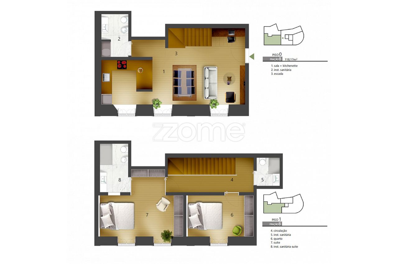 T2 Duplex - Prédio em Campolide