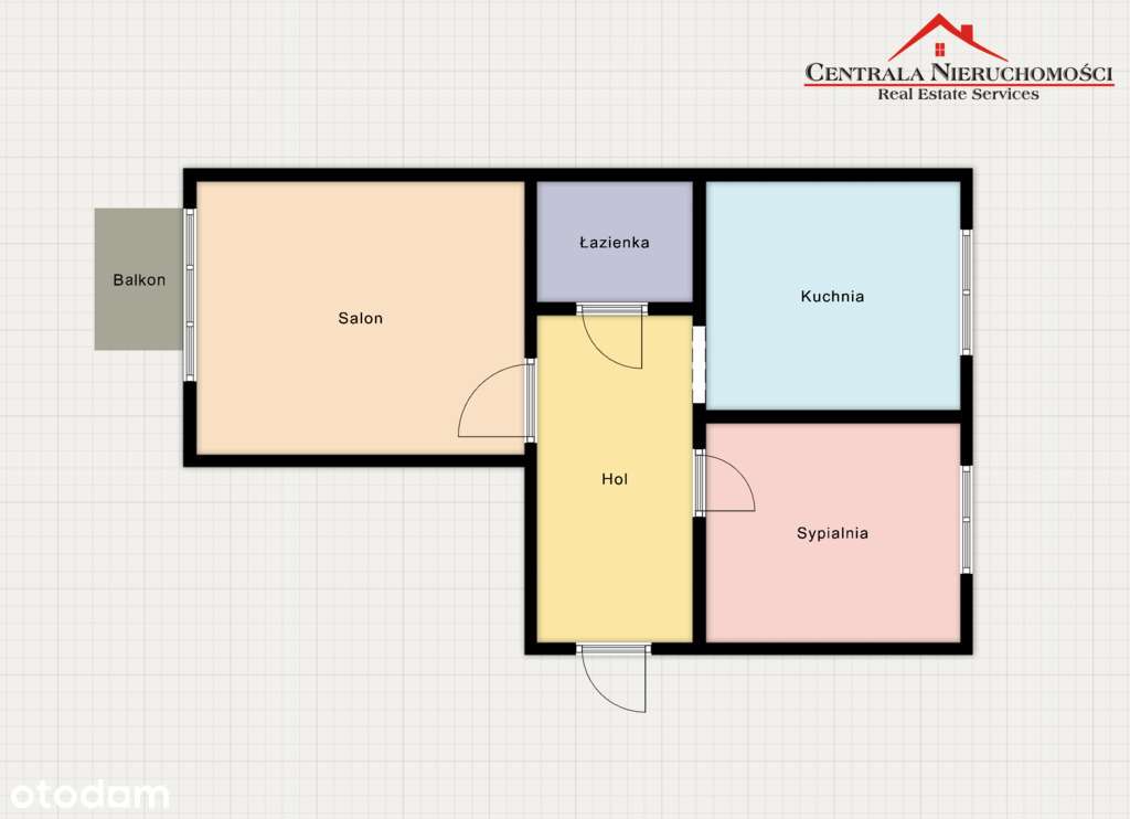 2 pokoje, 39 m2, Rubinkowo I-8