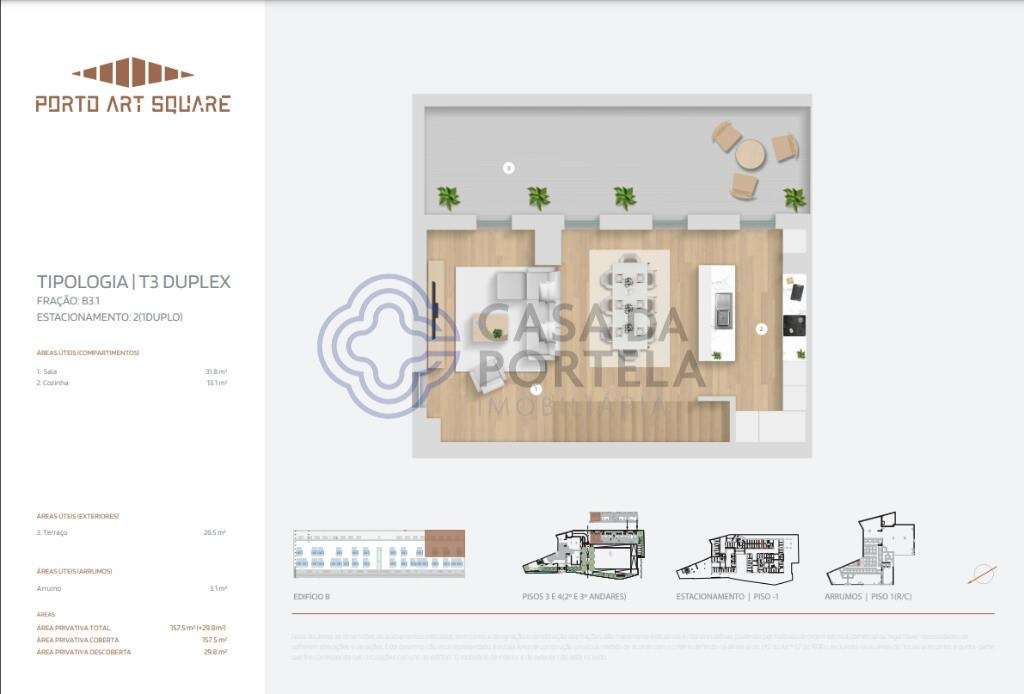 T3 Duplex com Terraço Centro Porto - Grande imagem: 2/11