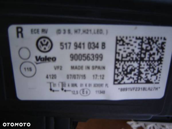 VW SPORTVAN LAMPA PRAWA XENON LED 517941034B IDEAL - 3