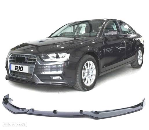 SPOILER LIP PARA AUDI A4 B8 8K 11-15 PRETO BRILHANTE - 1