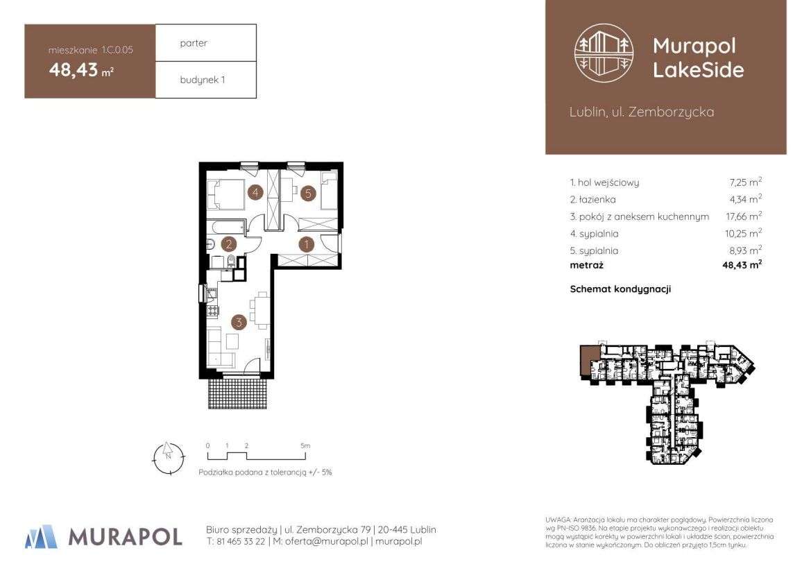 3-pokojowe mieszkanie 48m2 Bezpośrednio - Pełny obrazek: 2/6