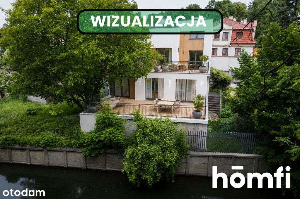 Wolnostojący dom nad rzeką w centrum Ostródy