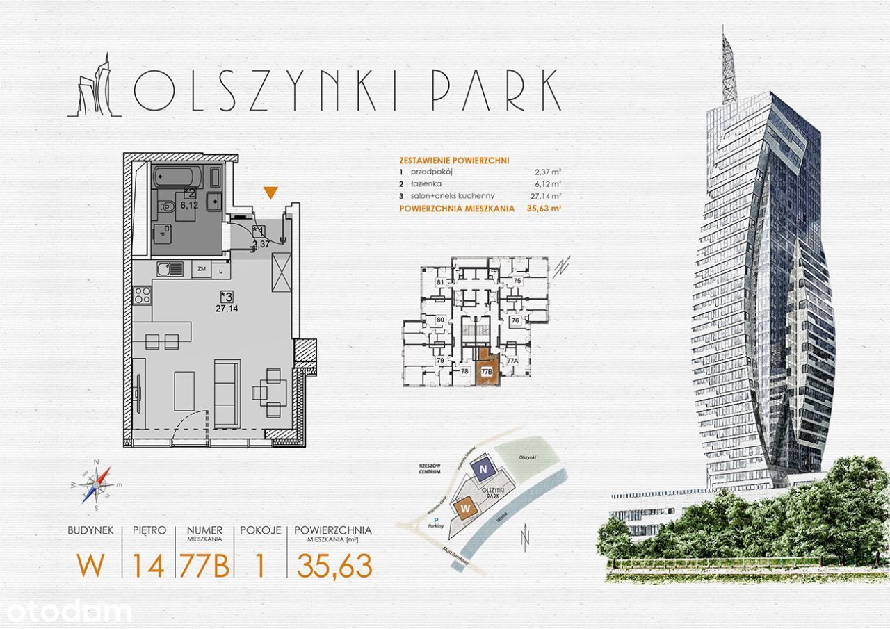 Olszynki Park - Apartament W77B