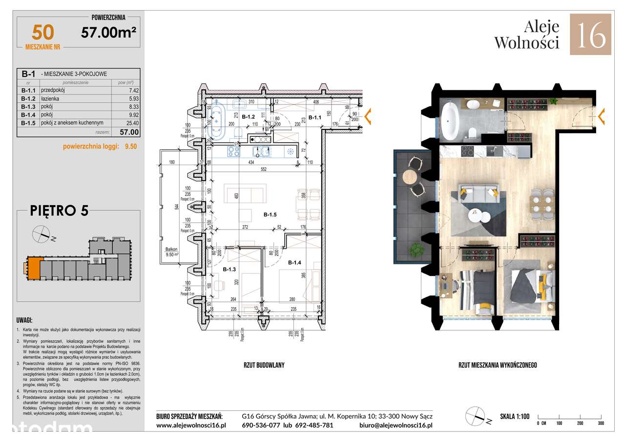 ALEJE WOLNOŚCI 16 - NOWE MIESZKANIE W STANIE DEWELOPERSKIM - Pełny obrazek: 2/11