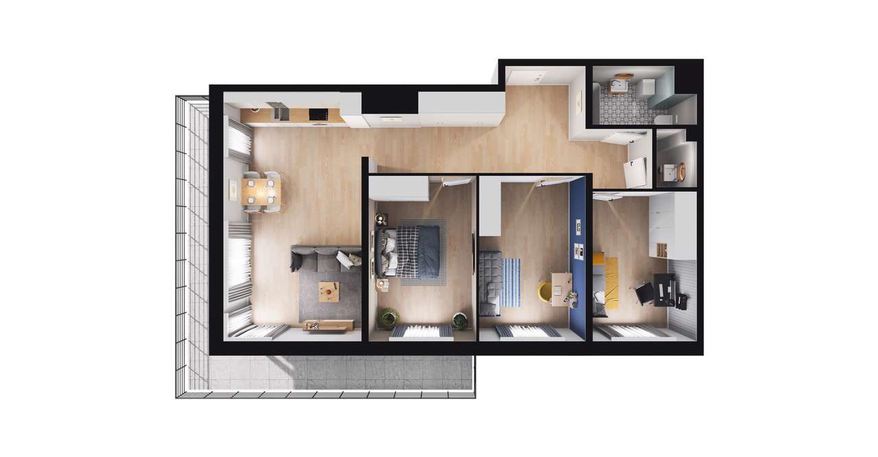 Sedina | apartament 4-pok. | A3.4.3 - Pełny obrazek: 3/9