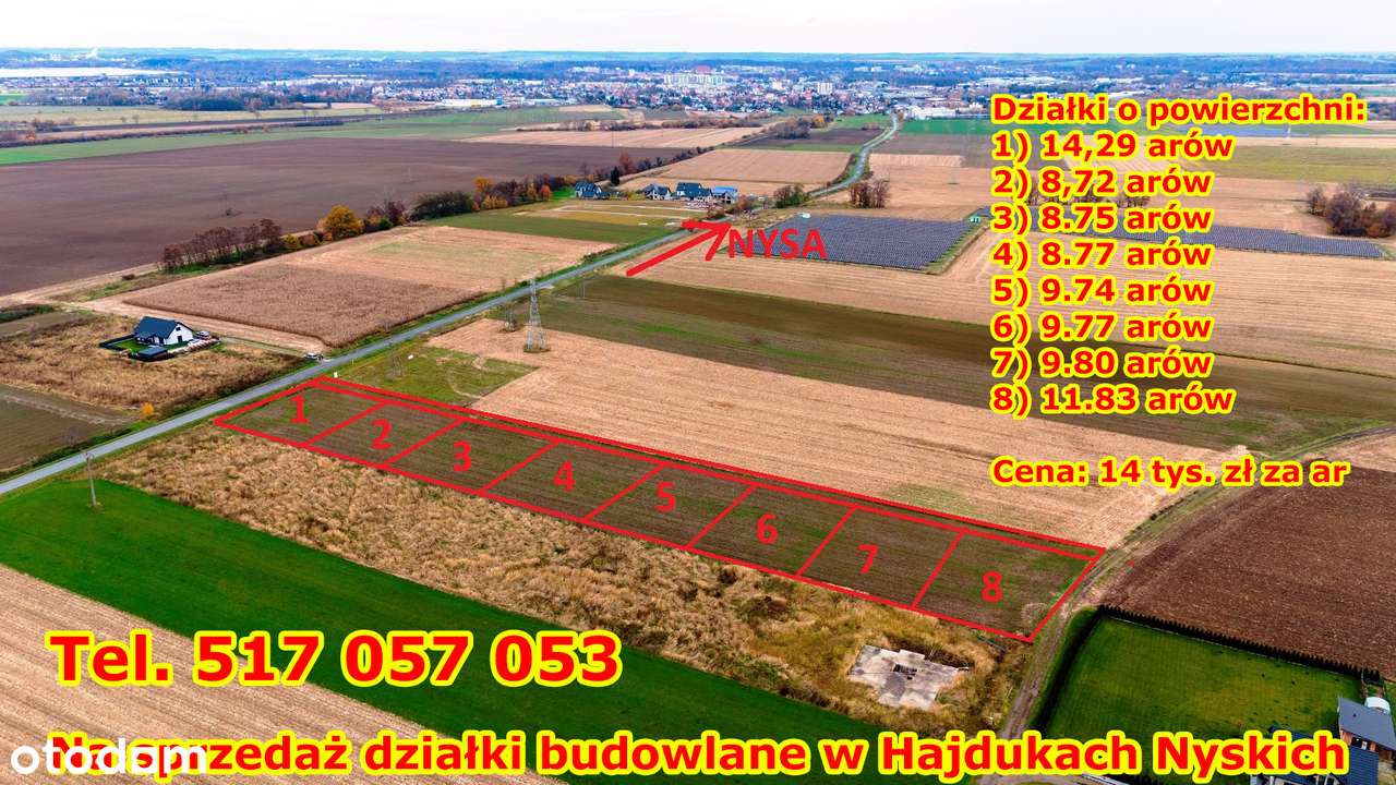 Na sprzedaż działki budowlane w Hajdukach Nyskich (kilka lokalizacji) - Pełny obrazek: 5/12