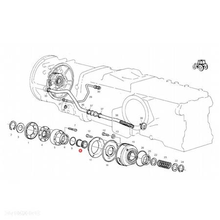 Tuleja łącznik pompy Fendt 199104490084 Oryginał - 4