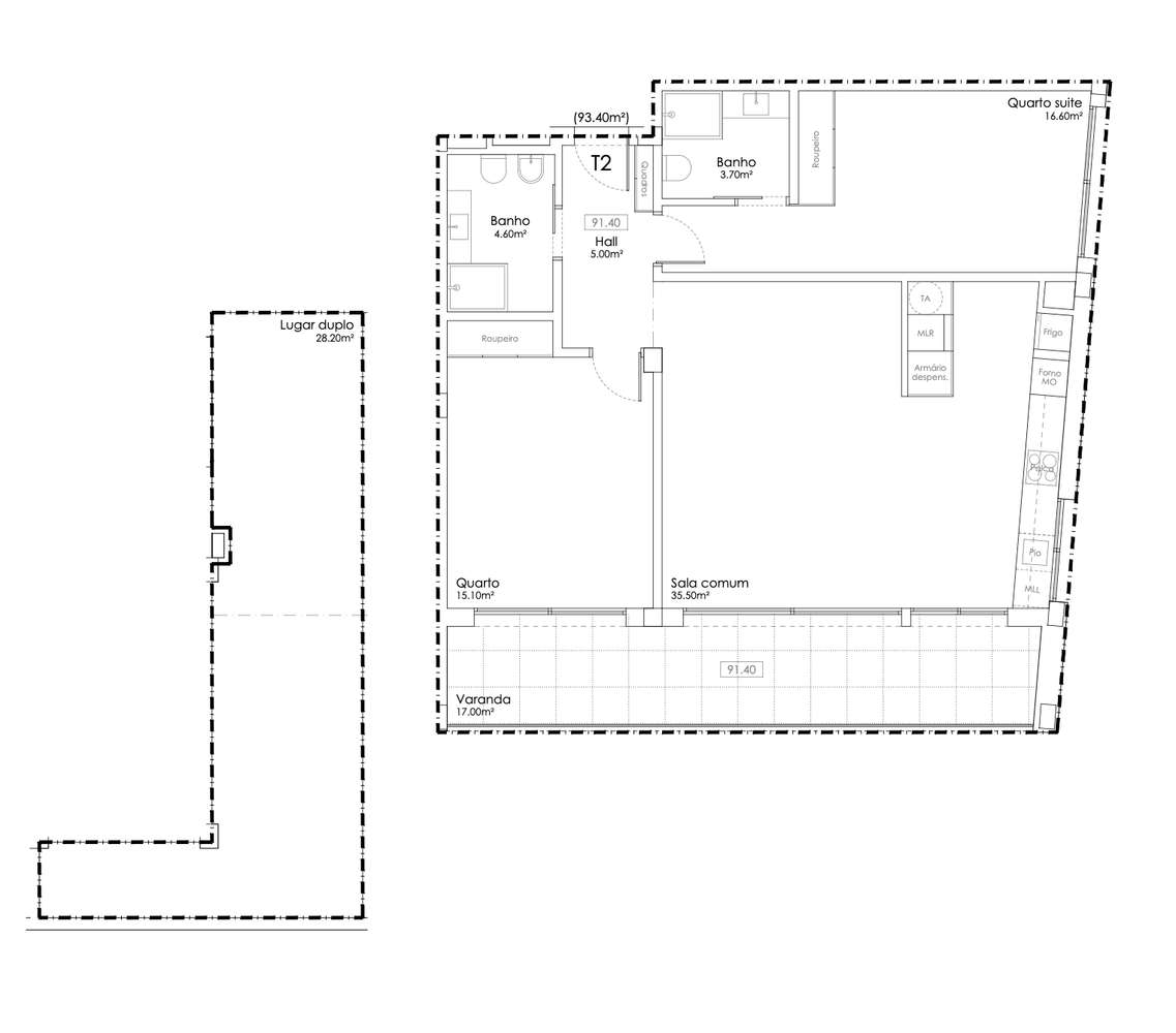 Apartamento T2 COMO NOVO Madalena Varanda 17m2 Lugar de garagem Duplo-19