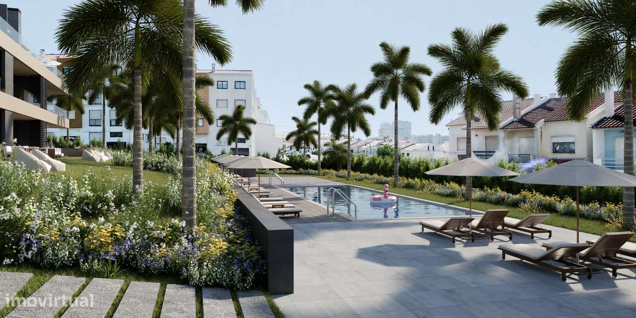 Apartamento T3 com vista mar em condomínio de luxo-Santa Cruz infinity-23