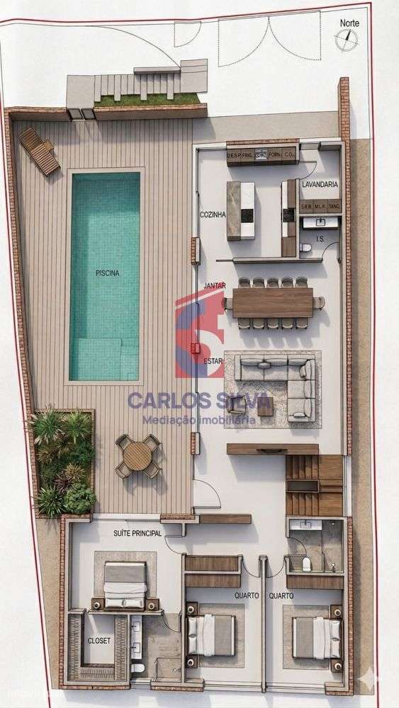 Moradia individual T3 de arquitetura moderna - Barcelos-13