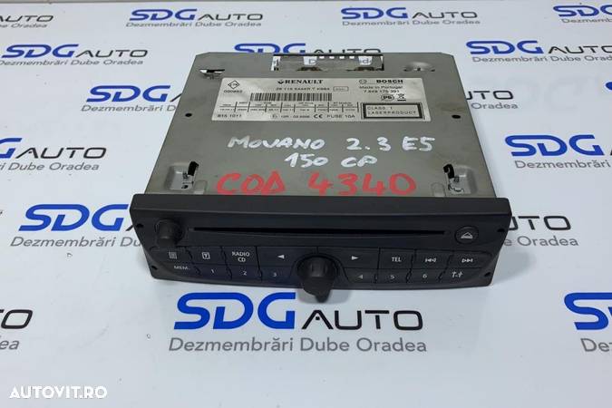 CD Player Cu Cod Opel Movano 2.3 CDTI 2010 - 2015 Euro 5 - 1