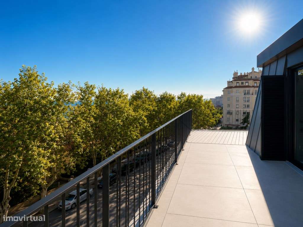 Penthouse T3 com Terraço e Piscina Privada com plena Vista Mar e da...-6