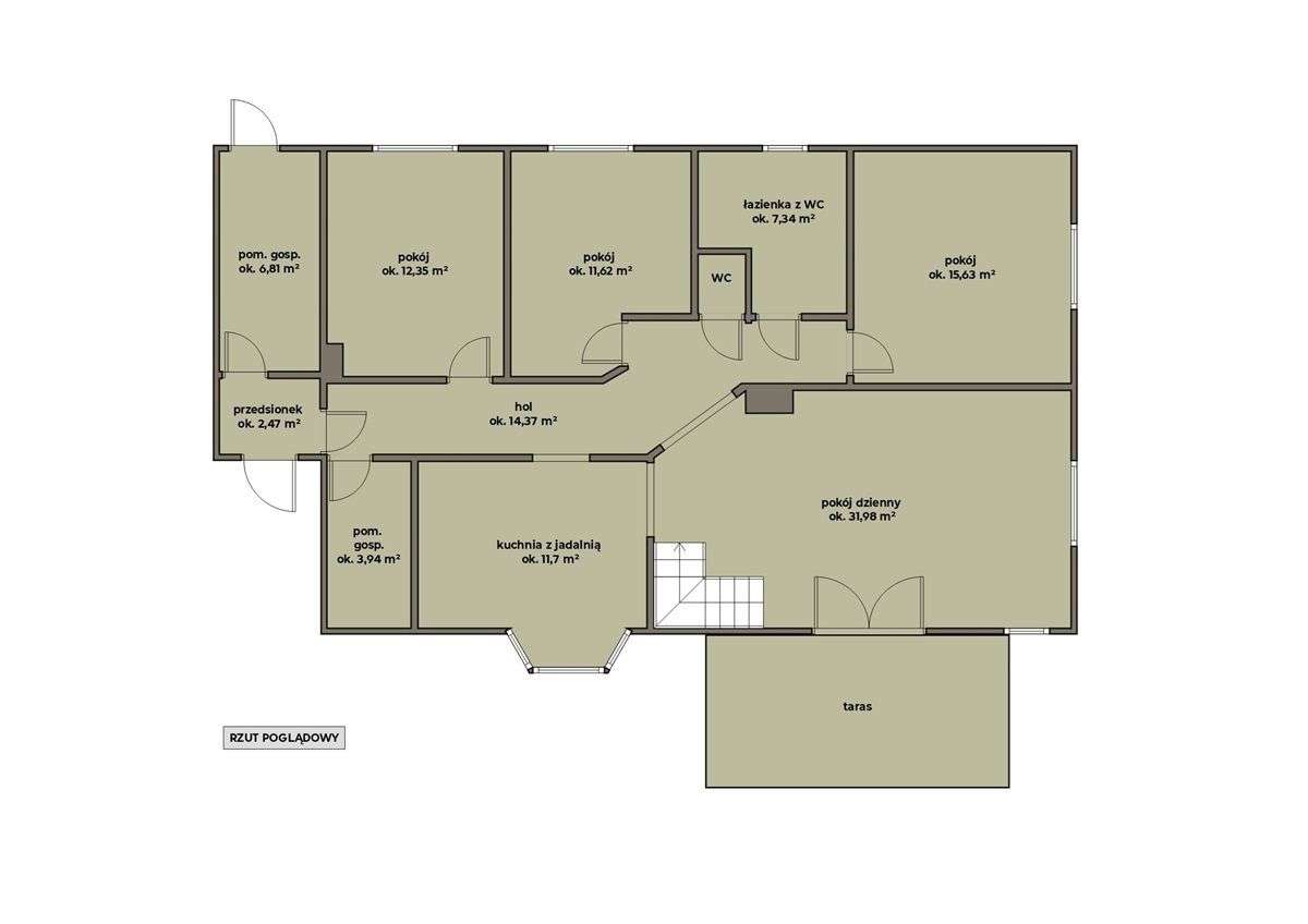 Dom wolnostojący parterowy, stan surowy - Pełny obrazek: 4/4