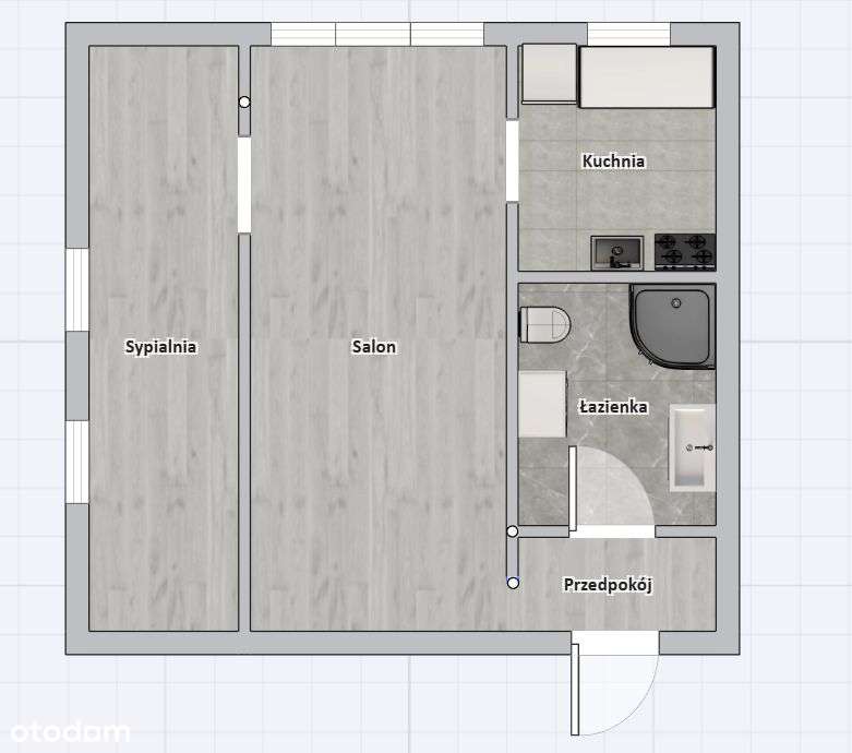 Jasne mieszkanie, jasna kuchnia 2 pokoje-8