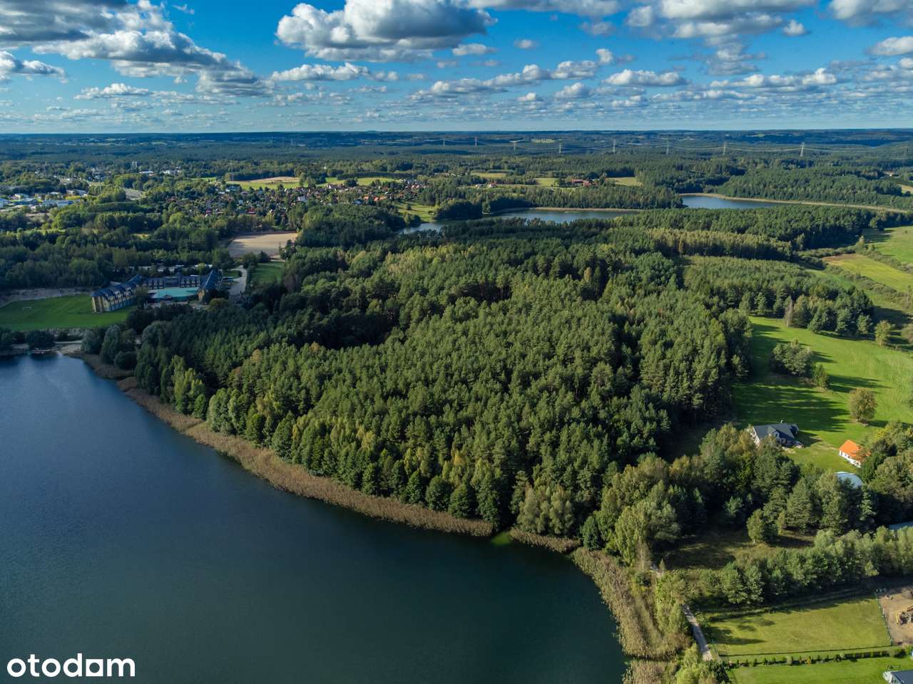 Działka z linią jeziora i z  planem zabud jednorodzinna lub turystyka-5