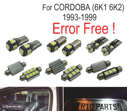 KIT COMPLETO 11 LAMPADAS LED PARA SEAT CORDOBA 6 K 1 6K2 93-99 - 1