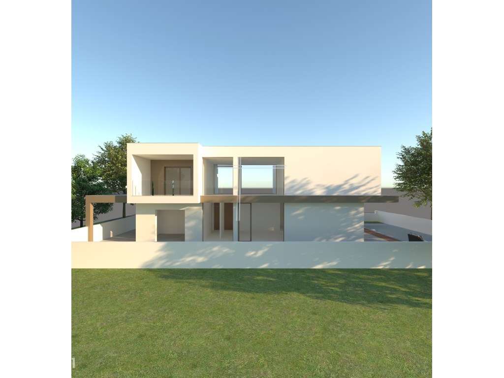 Moradia isolada T3+1, arquitetura contemporânea com parqueamento e ... - Grande imagem: 4/17