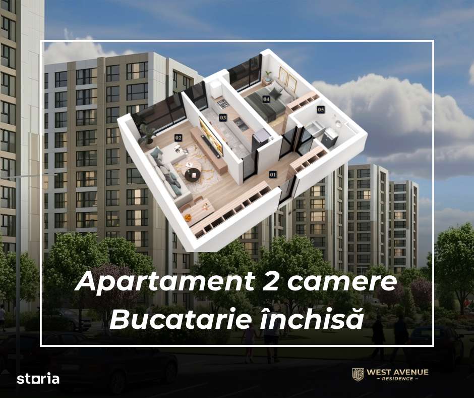 2 camere, finisat complet, Militari