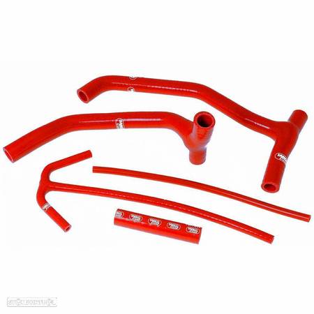 kit tubos radiador samco husqvarna smr 570 vermelho hus-4-rd - 1