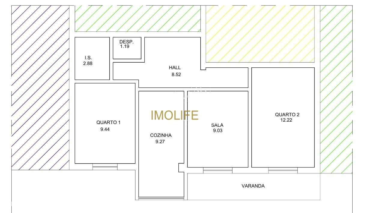 Apartamento T2 com varanda-39