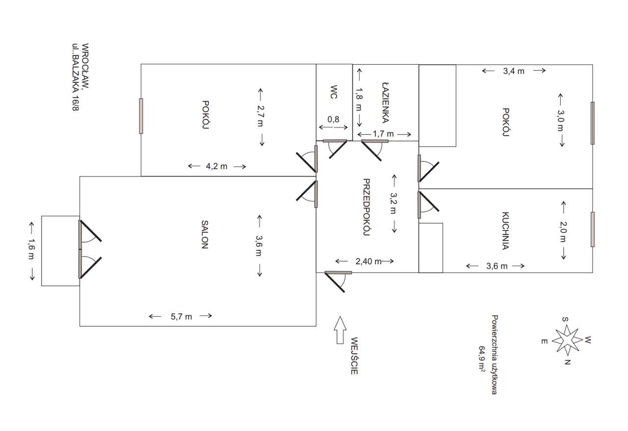 Ciche, rozkładowe mieszkanie 65 m² z balkonem i dużą piwnicą – Oporów-16