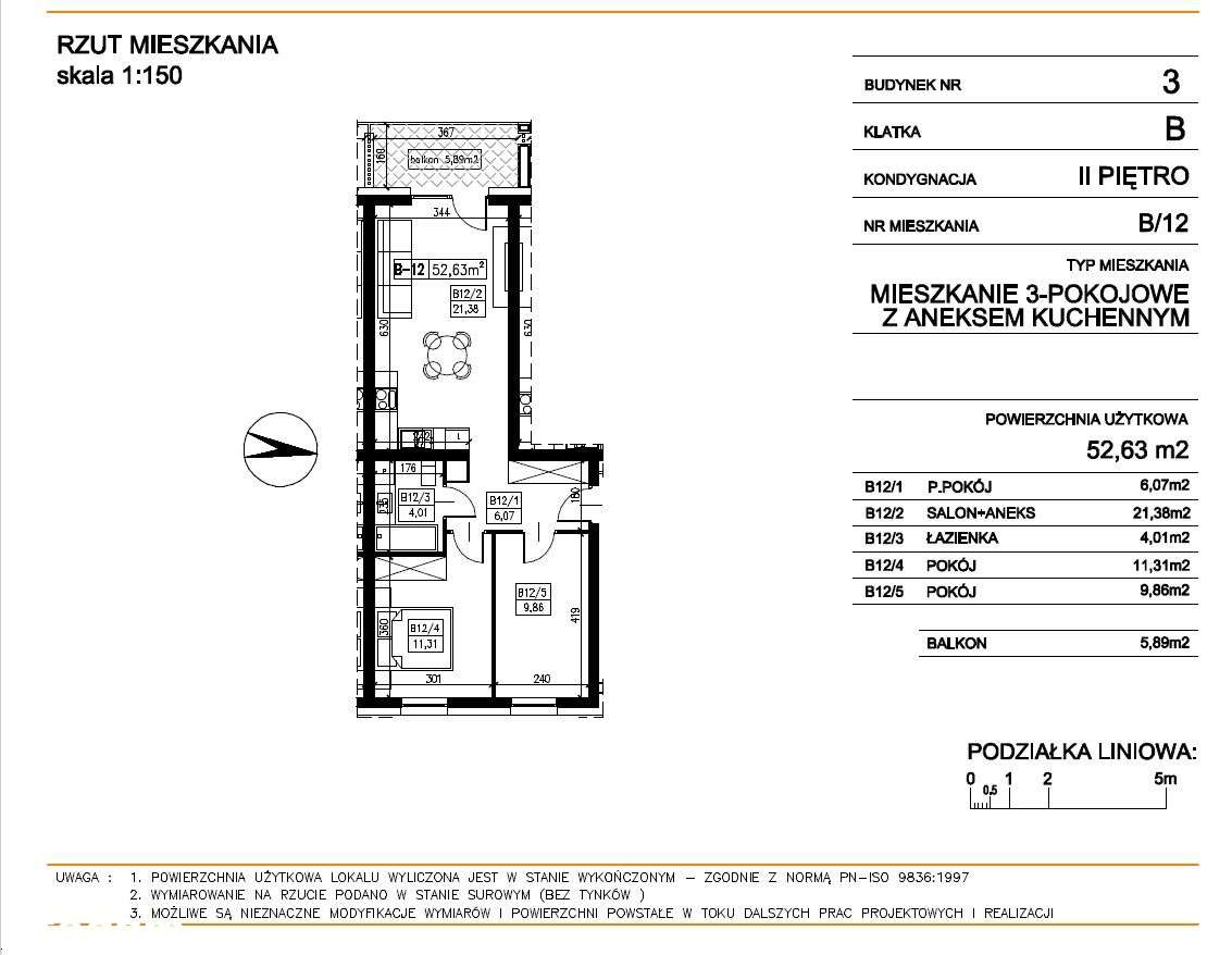 Apartamenty Brzoskwiniowa Etap 3 - mieszkanie B12 - Pełny obrazek: 2/15