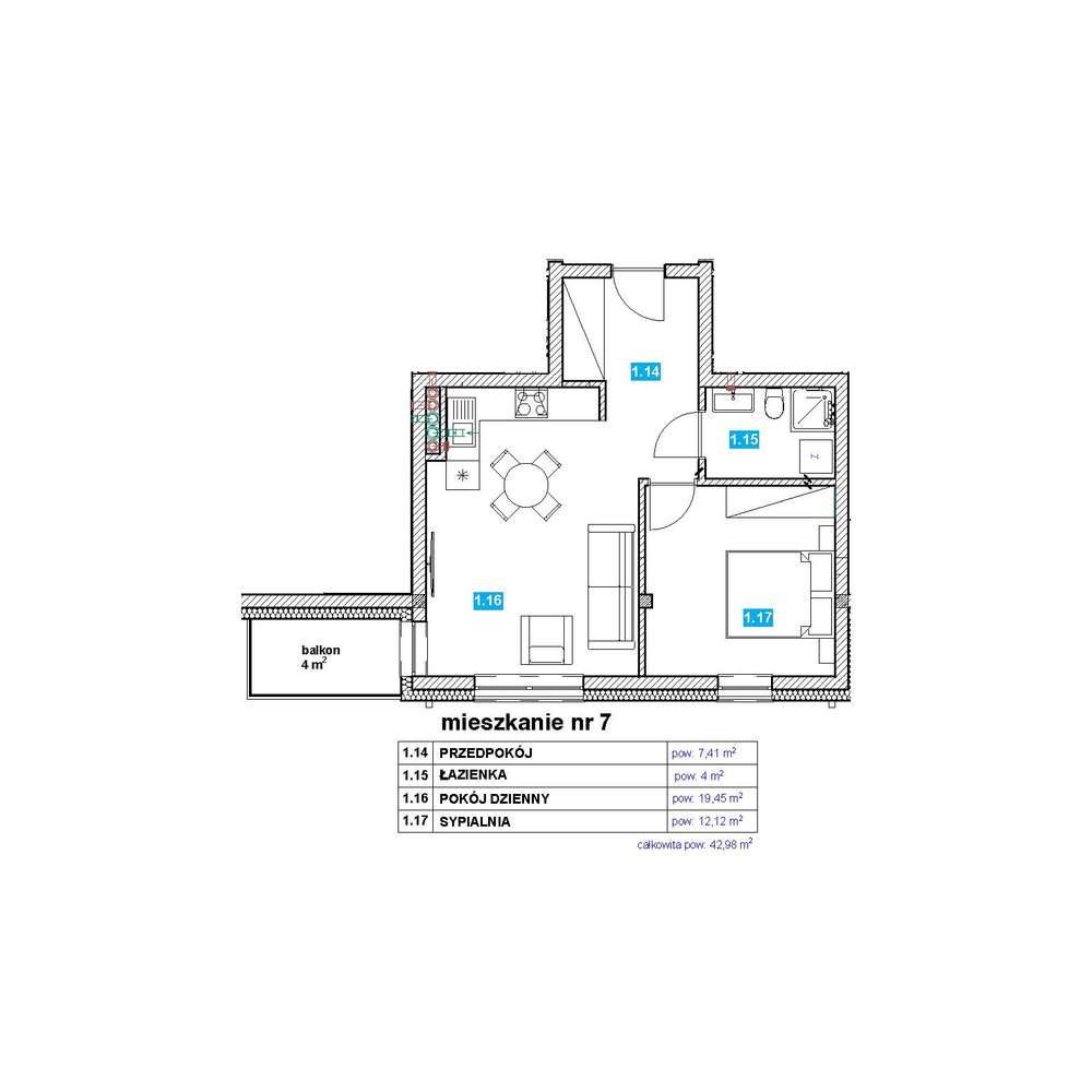 Komfortowe 2-pokojowe mieszkanie z balkonem w Olszówce - Pełny obrazek: 2/8