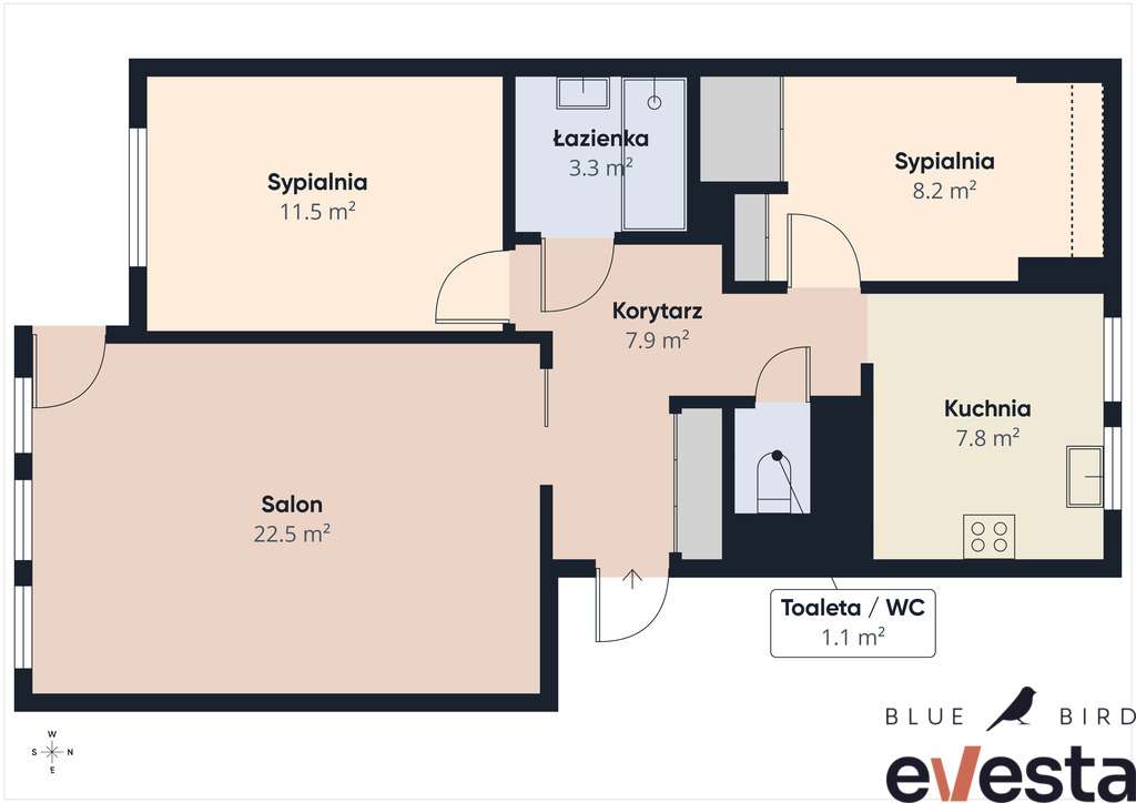 3 pokoje | Huby | Balkon | Pod wynajem-12