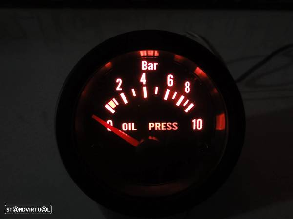 Manómetro fundo preto estilo VDO / Od school disponível em Amperímetro, pressão do turbo, pressão do oleo, temperatura do oleo, temperatura da água, voltagem, vacuo - 23