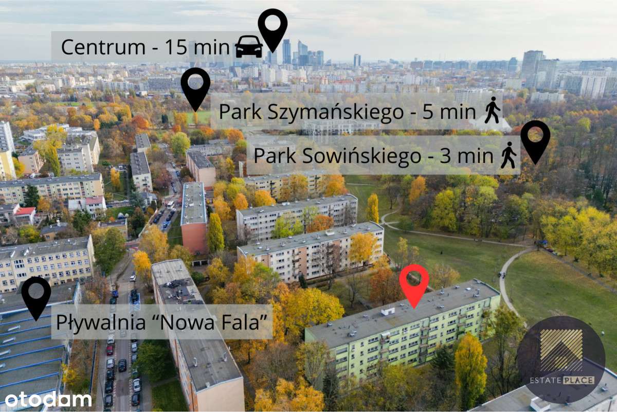 2 Pok | Ciche | Balkon | Parki | Metro M2-7