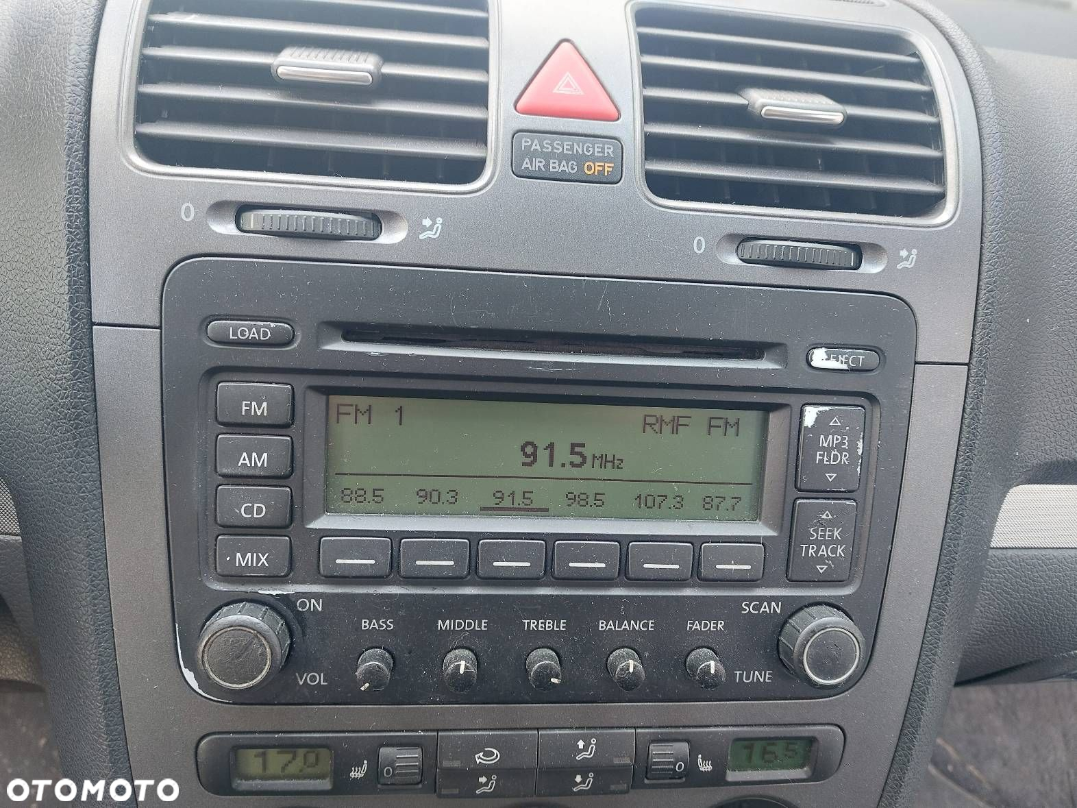 RADIO ODTWARZACZ + PANEL NAWIEWU + RAMKA KRATKI NAWIEWU VW JETTA V - 3