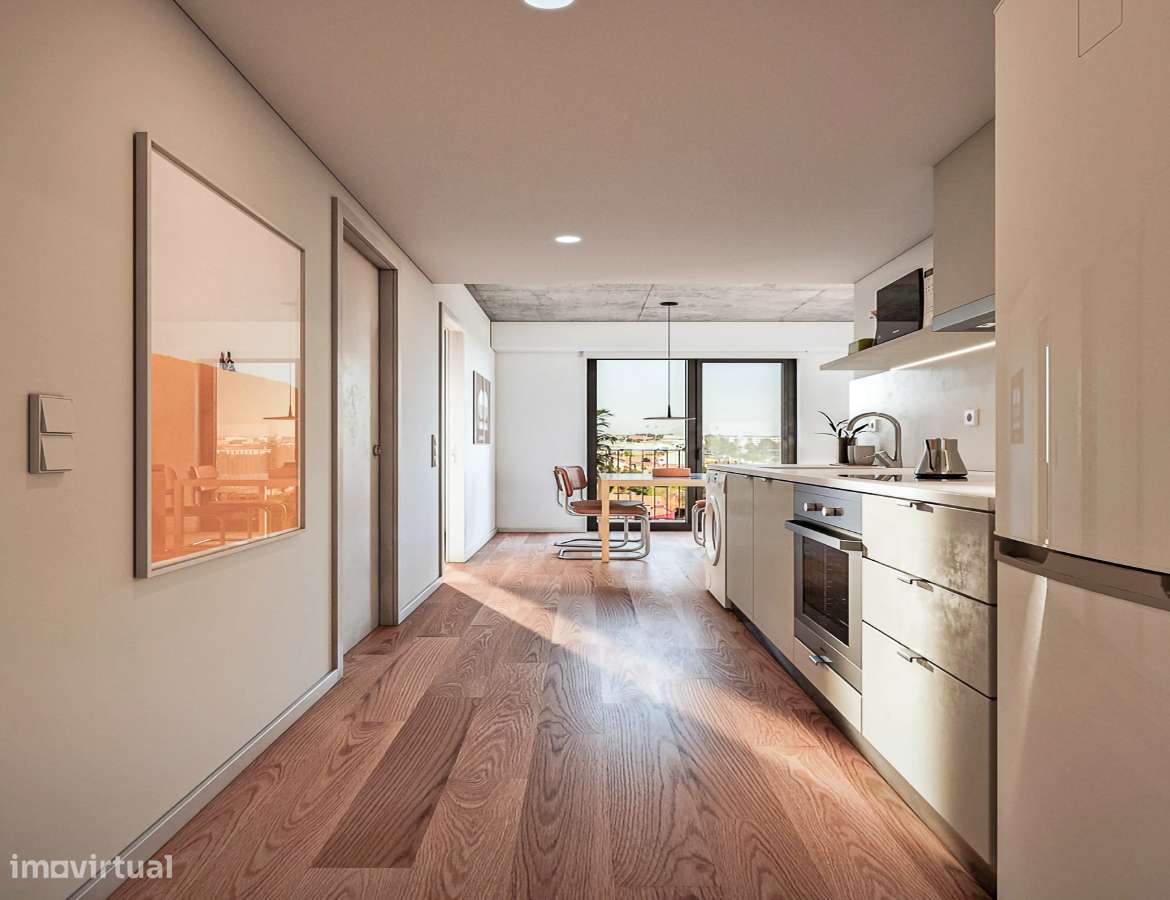 Apartamento T1+ 1 com varanda em Leça da Palmeira. - Grande imagem: 5/15