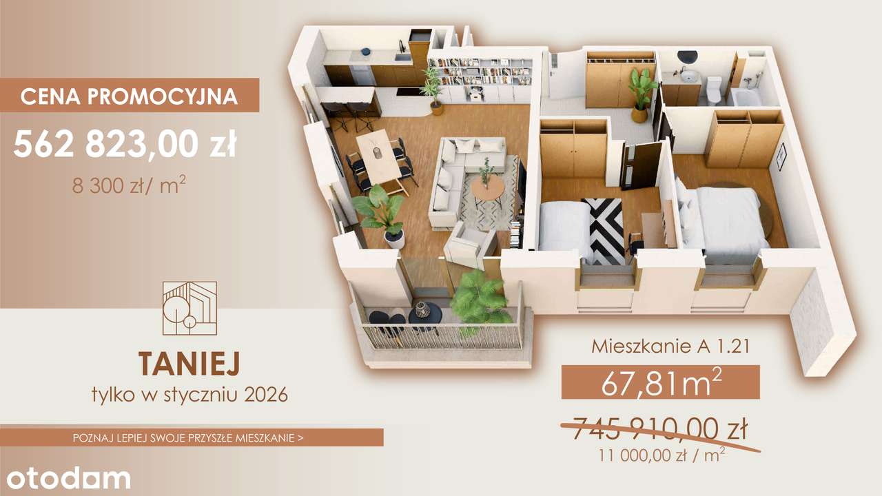 Apartamenty Sudetia | mieszkanie 2-pok. | A2.47 - Pełny obrazek: 5/8