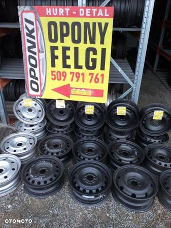 14 cali felgi stalowe  4x100 4x108 4x114,3 5x100 5x114,3 5x130 CHEVROLET CITROEN FORD HONDA HYUNDAI KIA MAZDA MITSUBISHI NISSAN OPEL PEUGEOT RENAULT VW SEAT SKODA TOYOTA VOLVO ROVER - 16