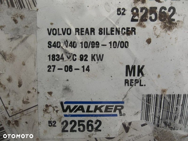 Volvo V40 S40 1,8 1,9 tłumik nowy WALKER - 2