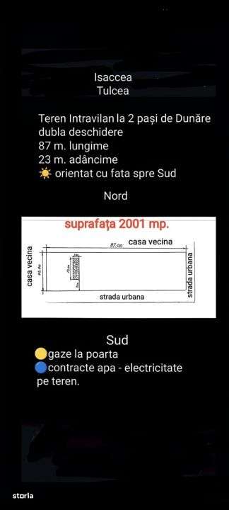 Vanzare Teren 2.001 mp. cu utilitati ~ Isaccea ~ Centru-0