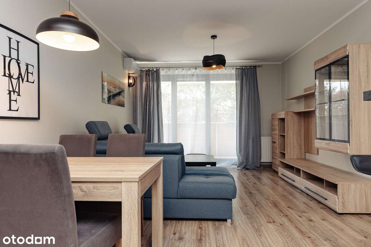 Jasne 2 pokoje + wielki balkon 15m² | Klimatyzacja | Prądnik Biały