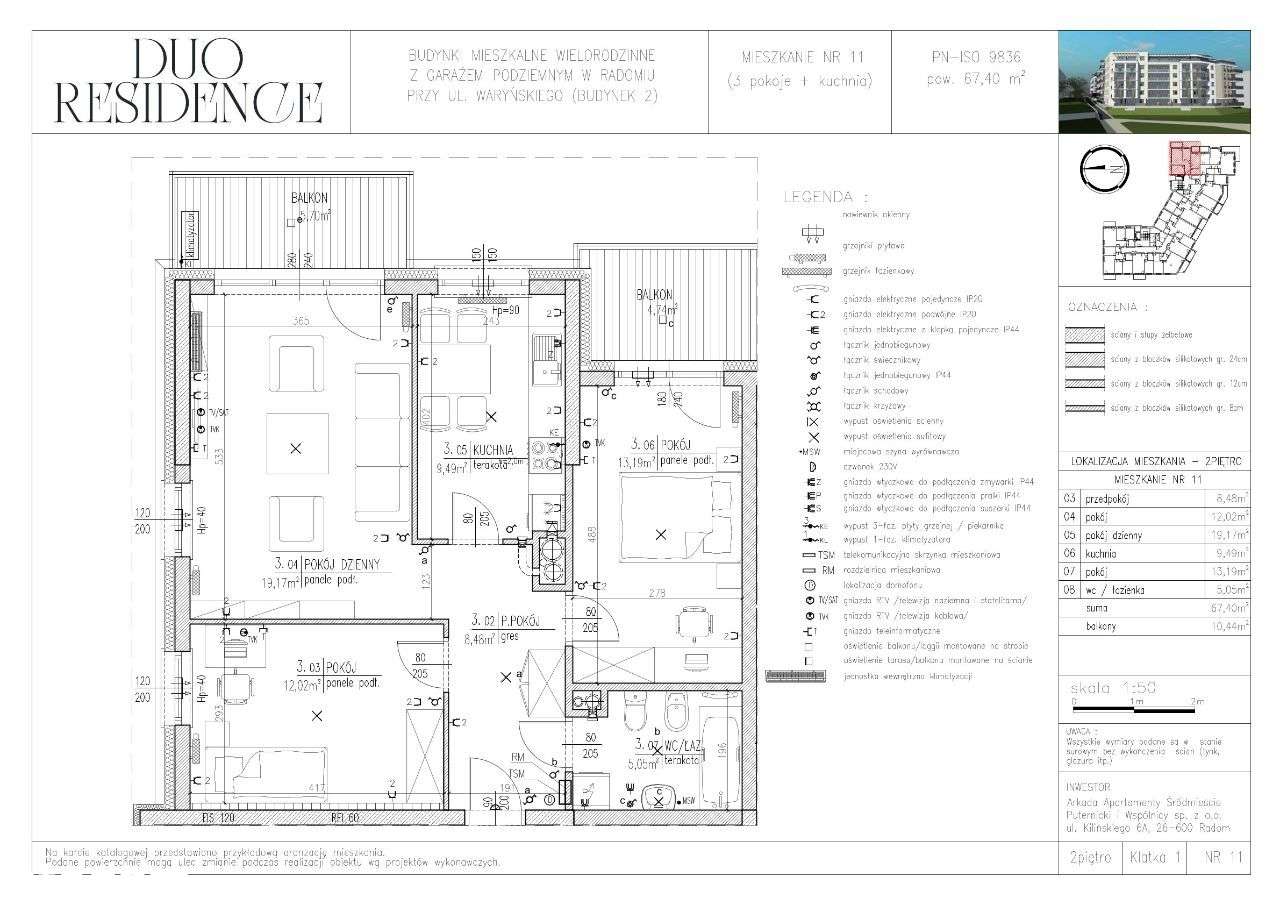 NOWA niższa cena Duo Residence -67,4m2 - 3 pokoje z oddzielną kuchnią - Pełny obrazek: 2/7