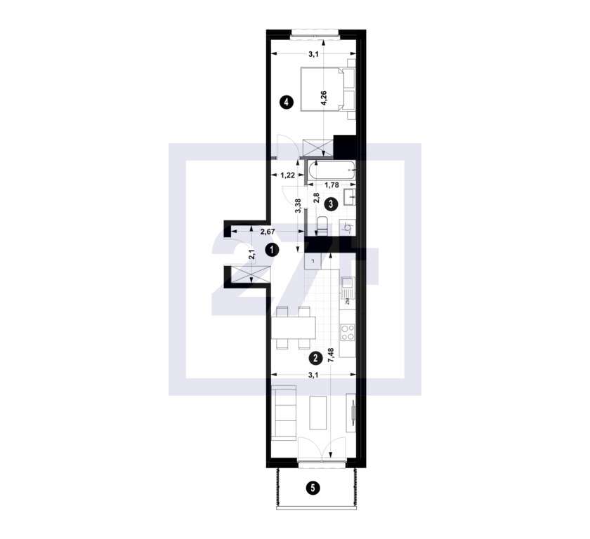 ✔ Nowe Osiedle ✔ 2 pokoje  ✔ ok Wrocławia ✔ 0% - Pełny obrazek: 3/15