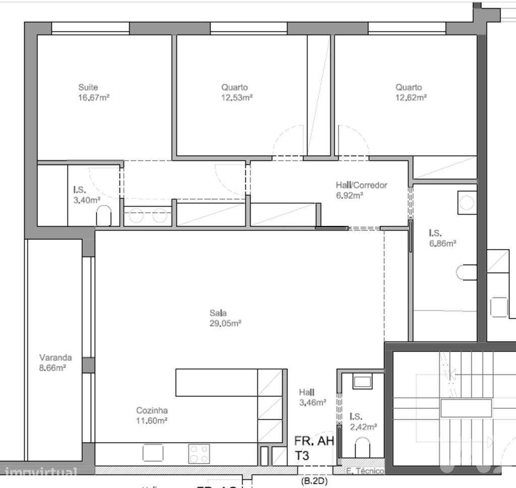 Apartamento T3 em Leiria, Pousos, Barreira e Cortes de 115,00 m2 - Grande imagem: 3/9