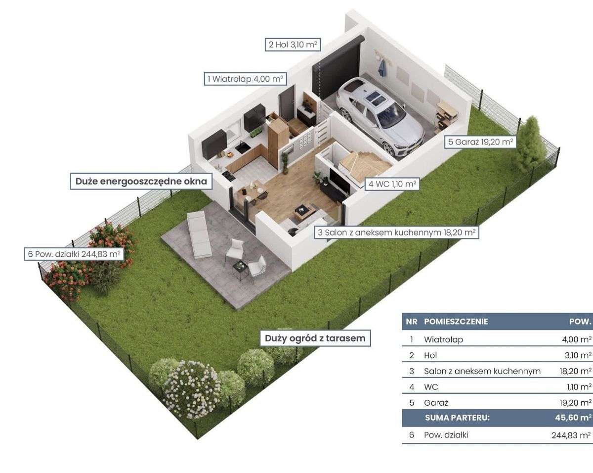 Dom w zabudowie bliźniaczej- Łęczna, Podzamcze - Pełny obrazek: 4/8
