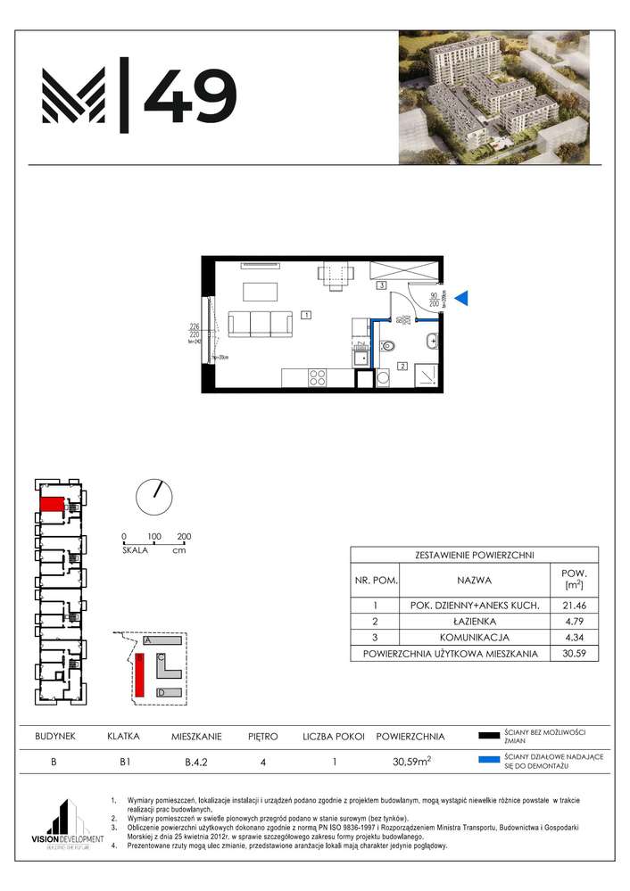 1-pokojowe mieszkanie 30m2 Bezpośrednio - Pełny obrazek: 2/9
