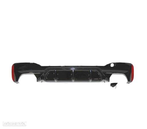 DIFUSOR TRASEIRO PARA BMW G30 G31 LOOK M5 PRETO BRILHANTE - 3