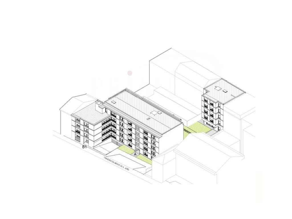 Apartamento T2 no piso 1 (piso térreo)