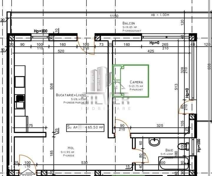 Apartament cu 2 camere/parcare subterana/CF/65 mp/terasa 20 mp! - Imagine principală: 2/7
