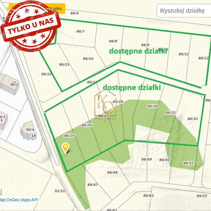 działka bud.Niedary/miejscowy plan/media - Pełny obrazek: 1/7