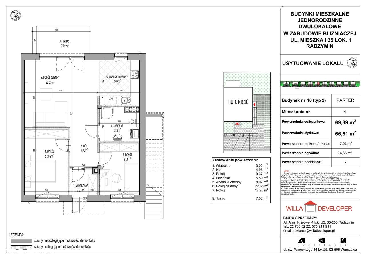 3-pokojowe mieszkanie 66m2 + ogródek Bez Prowizji - Pełny obrazek: 2/7