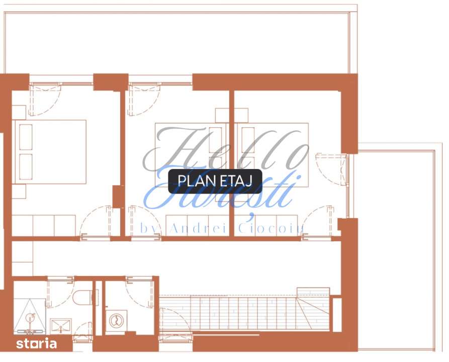 Apartament cu 5 camere 143.7 mp 2 terasa si 1 logie in Hexagon - Imagine principală: 3/3