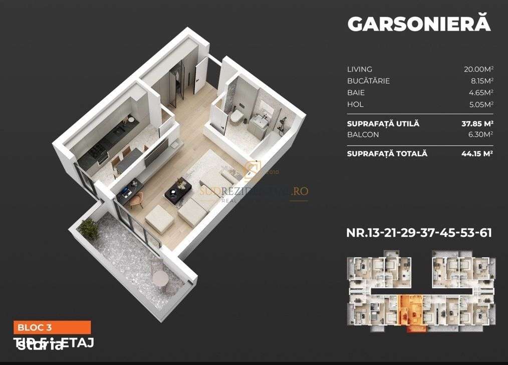 Garsoniera, Ansamblu rezidential, langa metrou Berceni -  Comision 0% - Imagine principală: 4/20